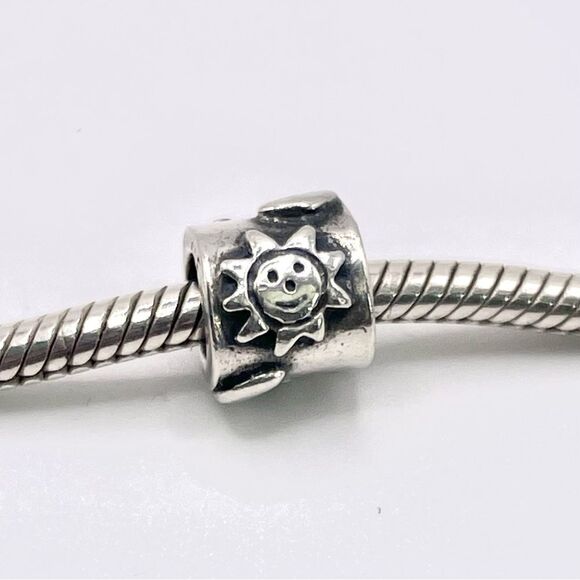 Pandora 790128 Sun Moon and Stars Barrel Bead Charm Retired - Picture 2 of 7
